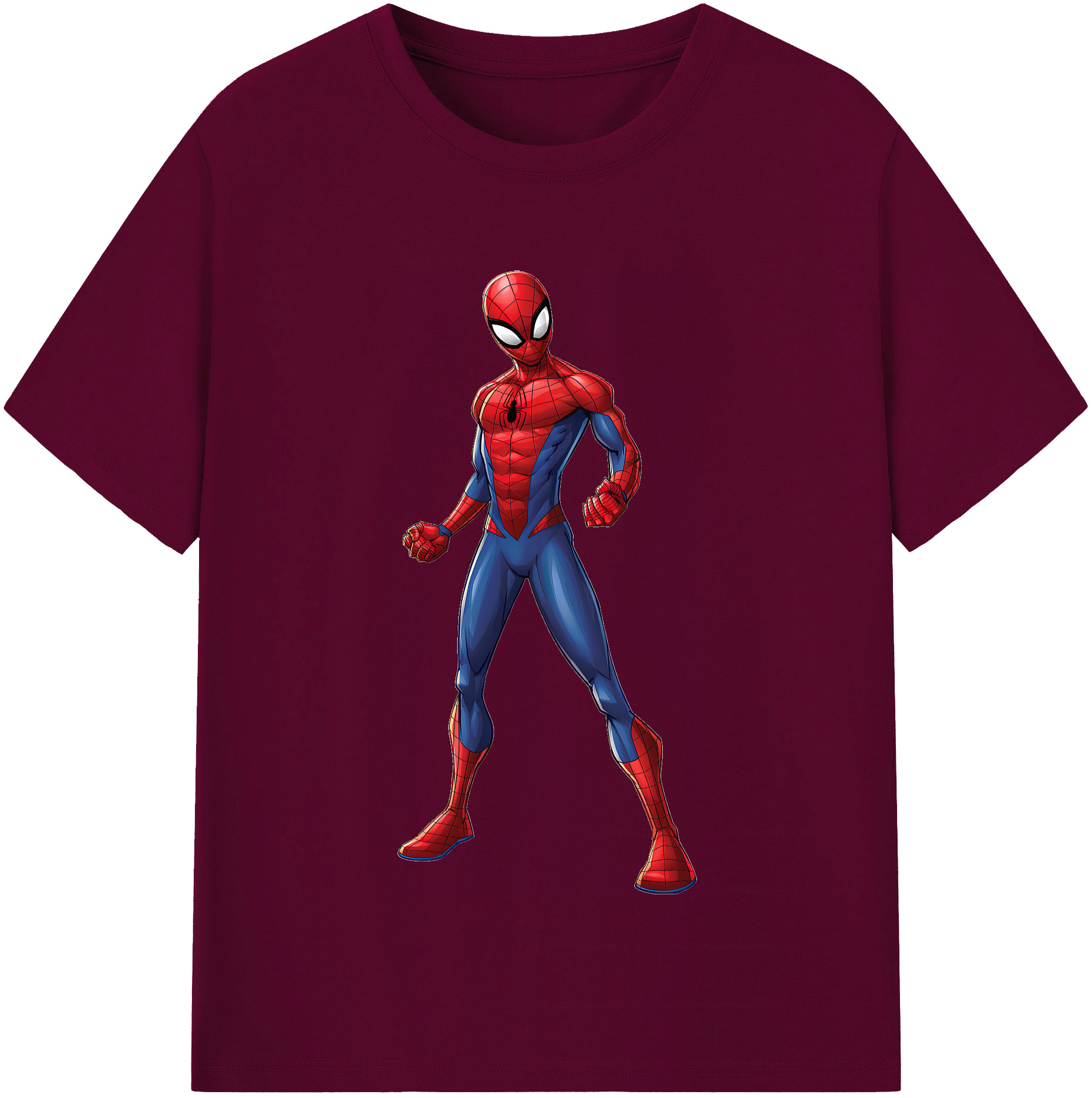 （画像用） Spider Man スパイダーマン レディースカジュアルプリントTシャツ（綿100％）